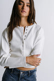 Julia Ribbed Cardigan in Cream