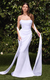 Caitlin Gown Convertible Tie Chiffon Dress Off White