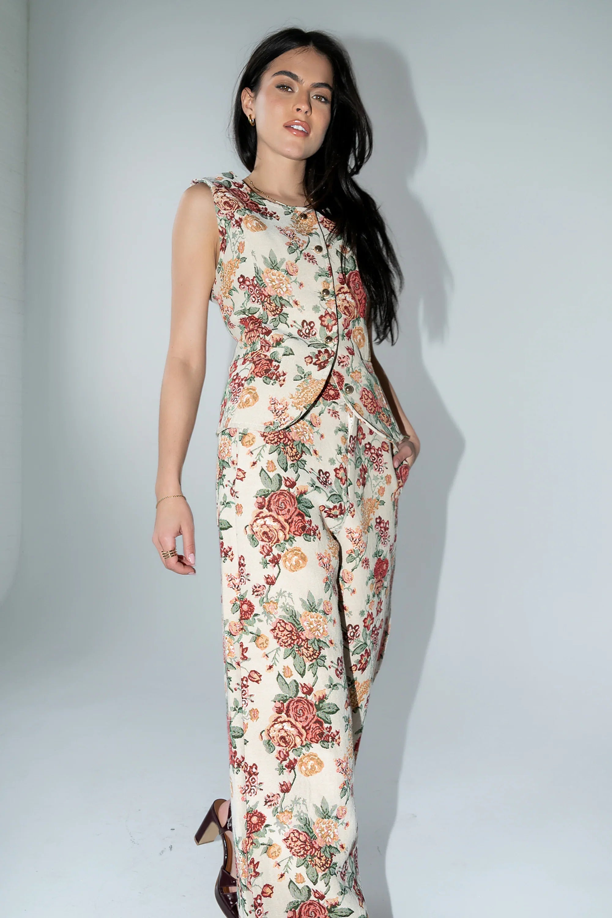 Joanna Floral Vest