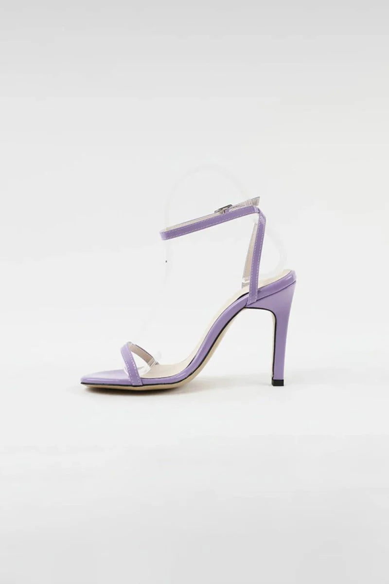 Outdoor Peep Toe Stiletto Heel Shoes With Buckle Ankle Strap