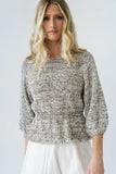 Maycie Two Toned Sweater in Olive