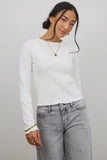 Leif Knit Top in White FINAL SALE