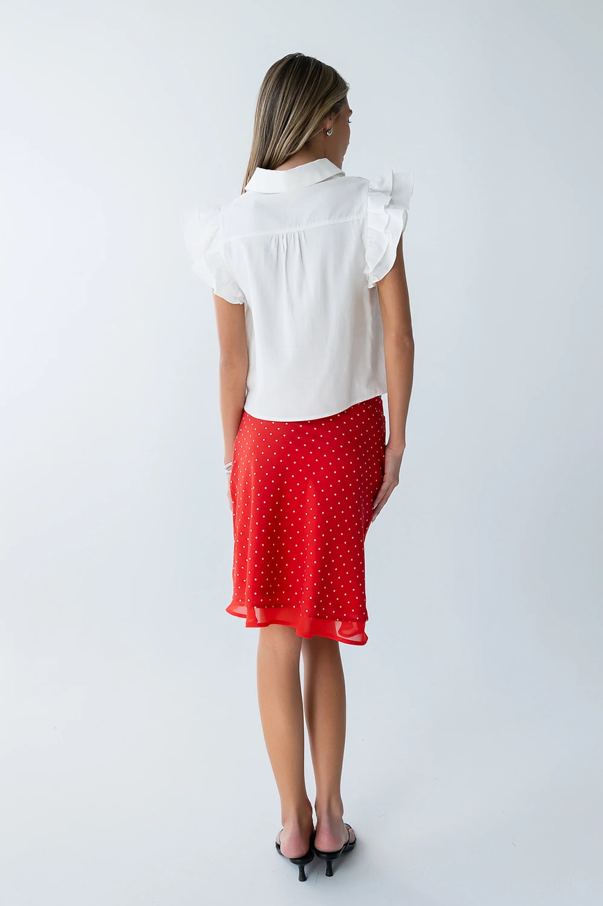 Henry Embroidered Blouse in Off White