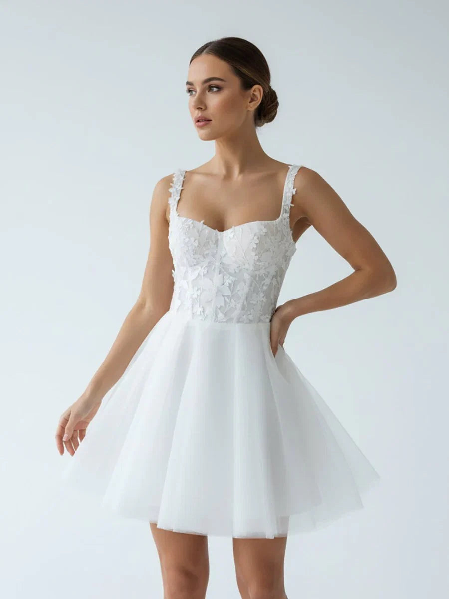 Elegant A Line Sweetheart Wedding Dress With Lace
