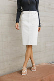 Indra Denim Midi Skirt FINAL SALE
