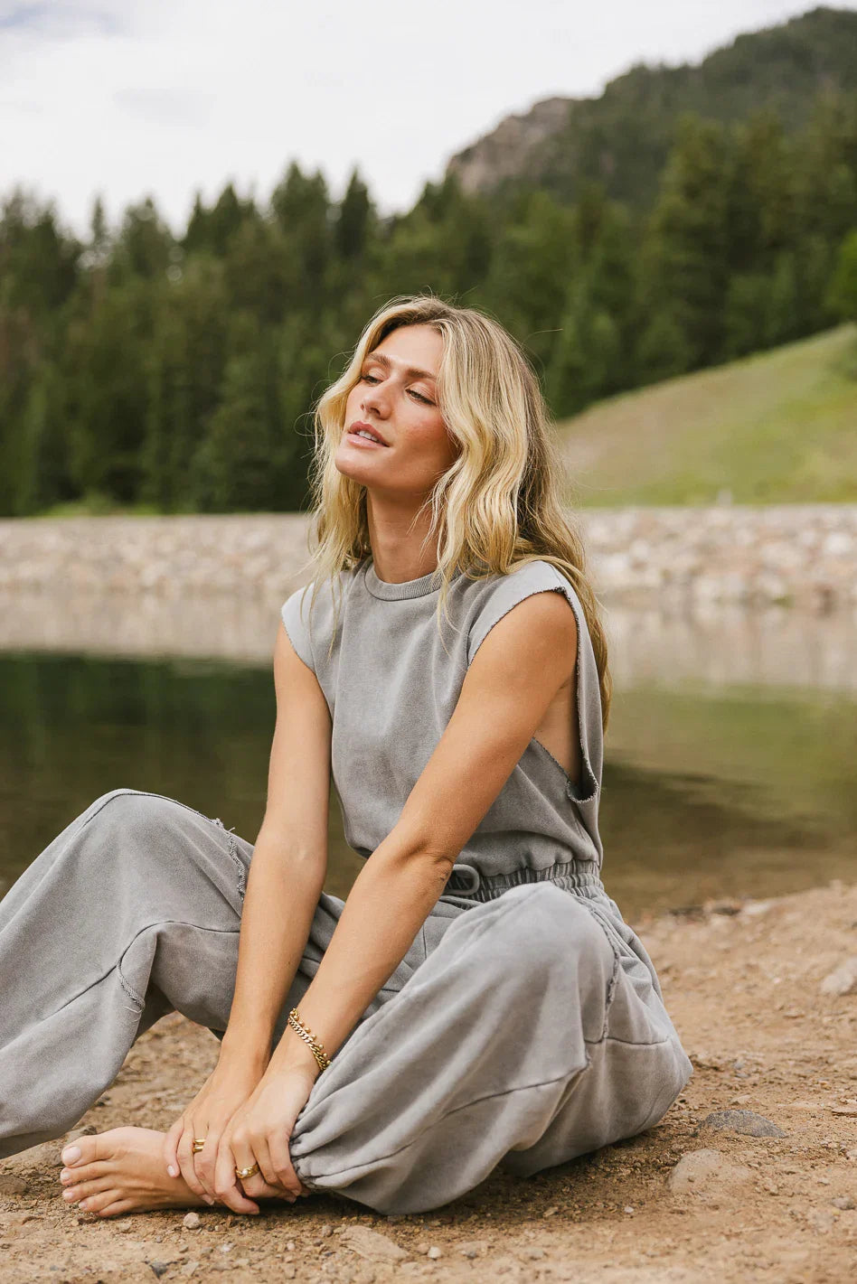 Weekend Warrior Jumpsuit in Grey FINAL SALE