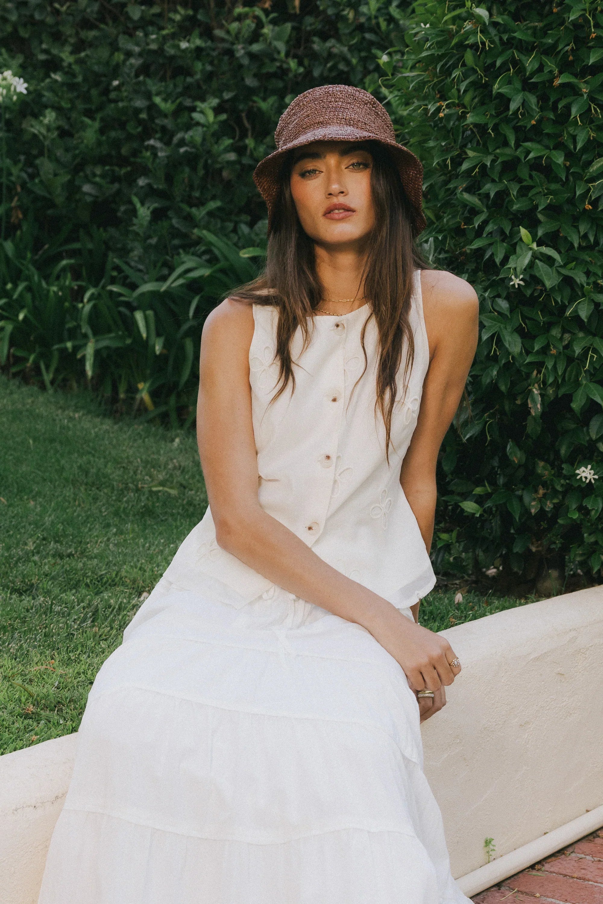 Andie Embroidered Button Up FINAL SALE