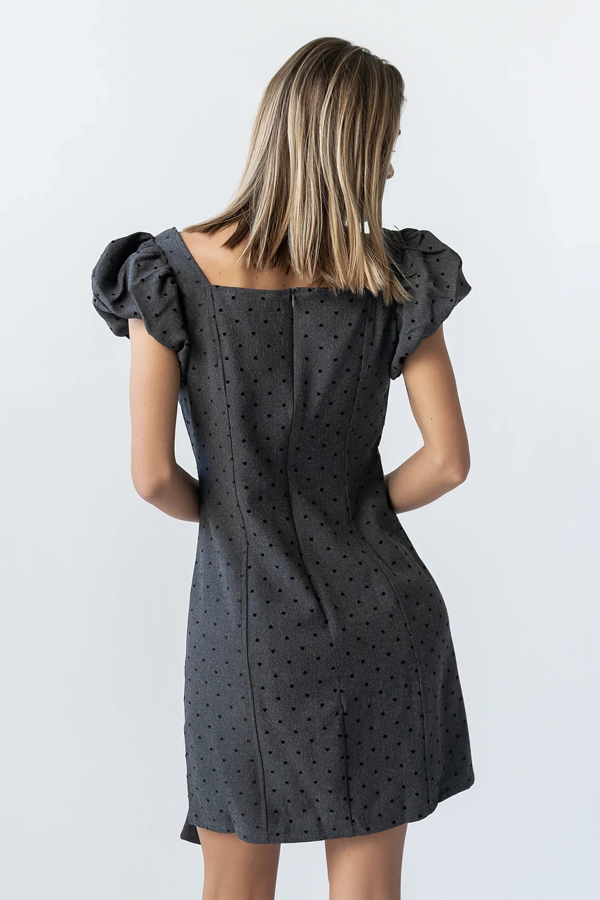 Joana Mini Dress in Charcoal