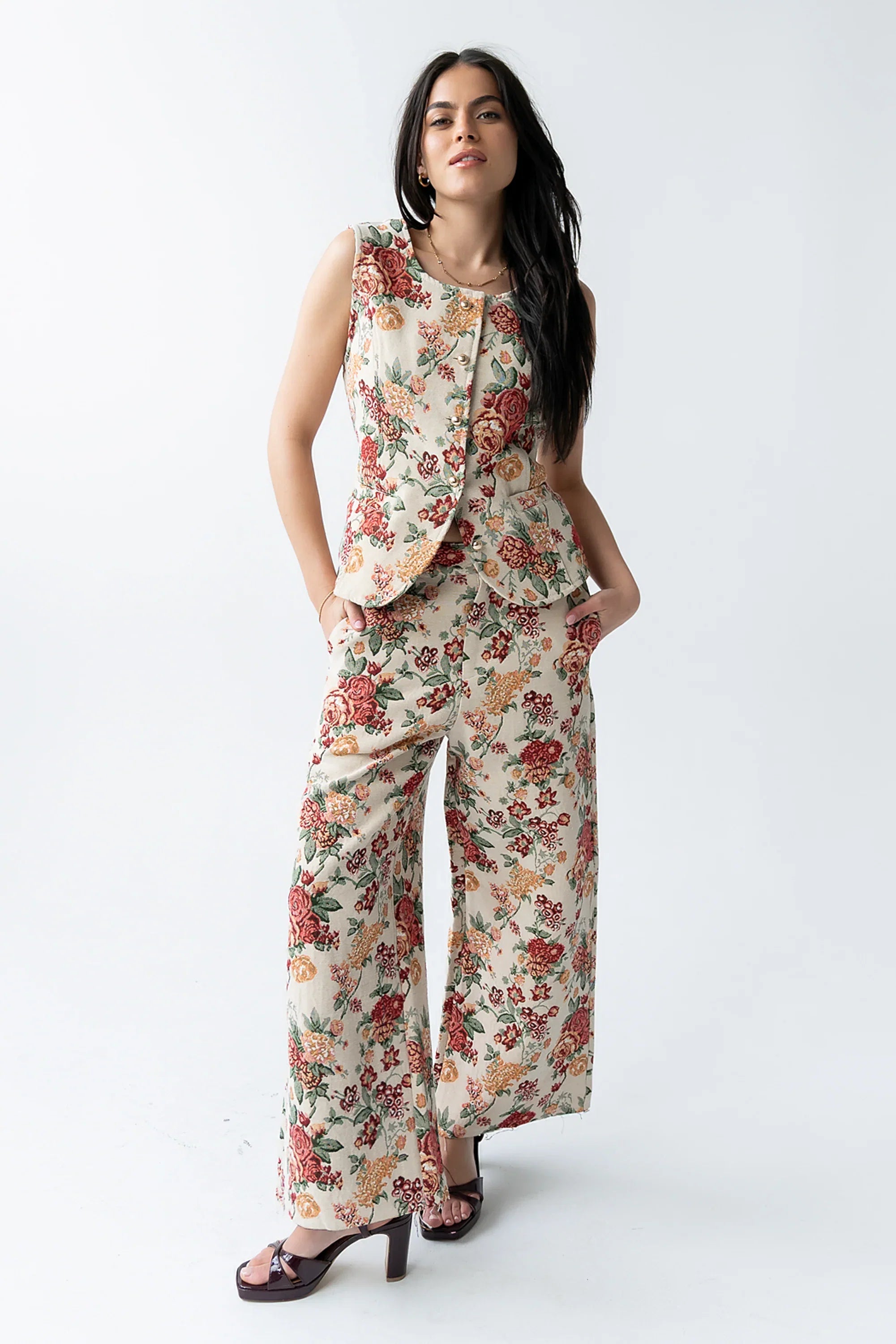 Joanna Floral Wide Leg Pants FINAL SALE