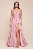 ERICA GOWN SOFT SATIN A LINE DRESS
