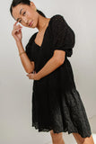 Jaime Eyelet Mini Dress in Black FINAL SALE