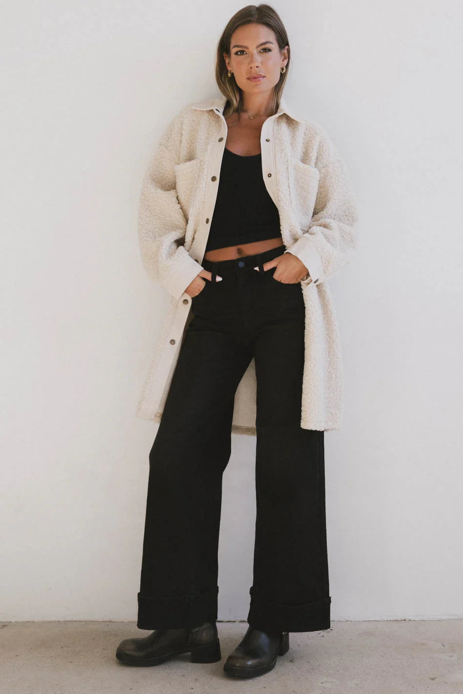 Milandra Sherpa Long Jacket FINAL SALE