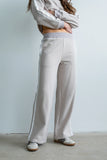 Mickey Wide Leg Jogger in Taupe