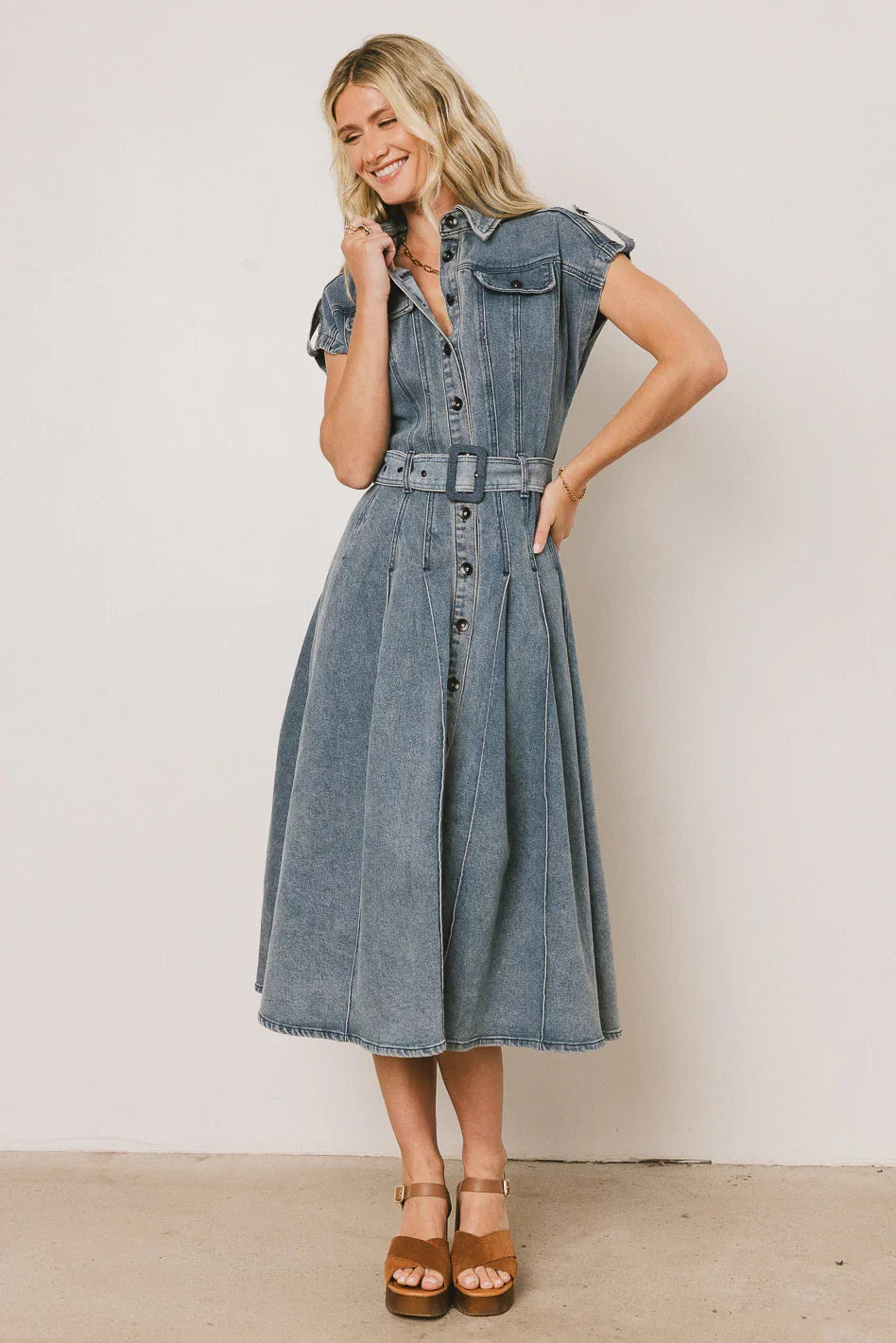 Walter Denim Midi Dress FINAL SALE