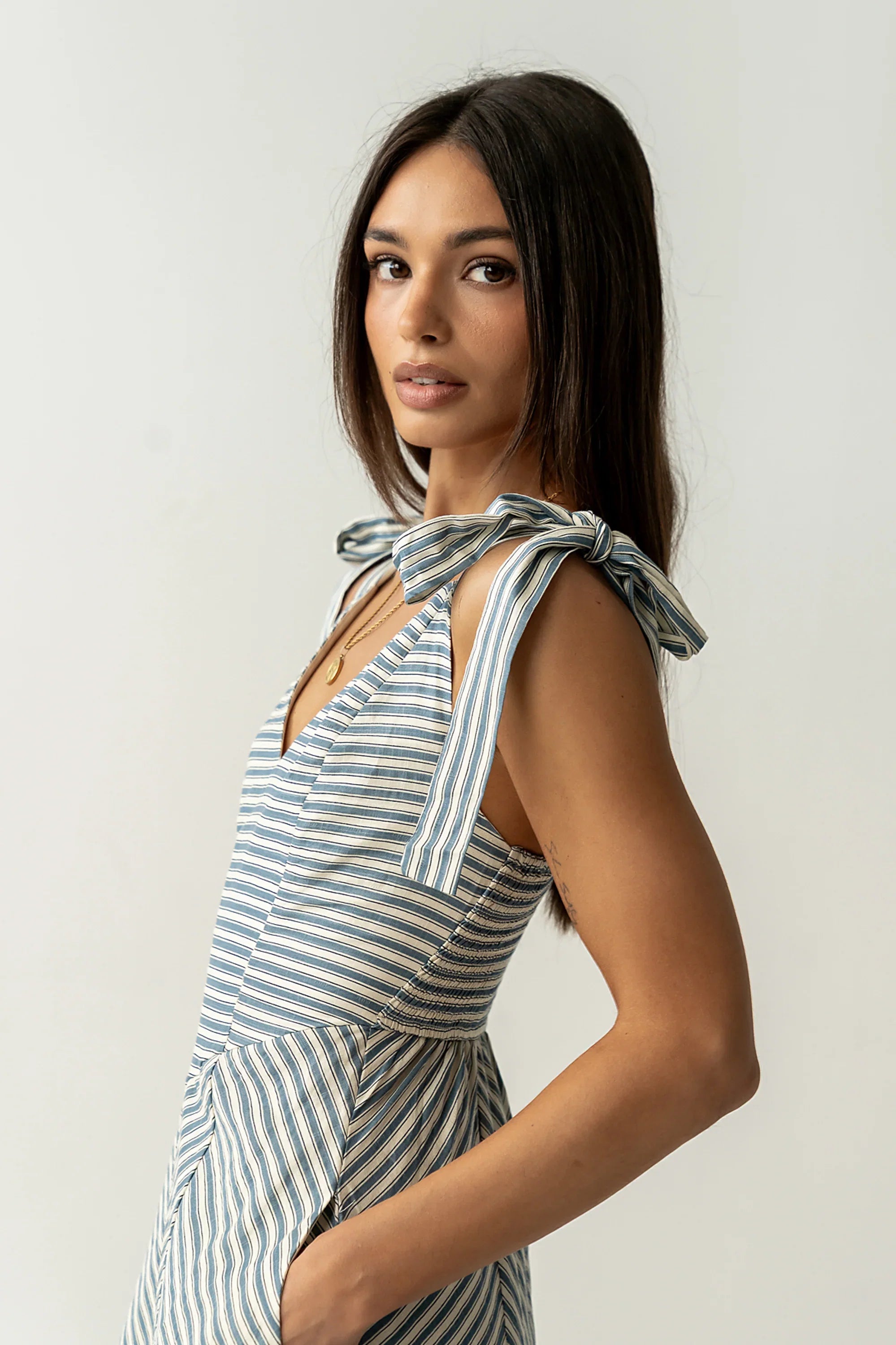 Michelle Striped Maxi Dress