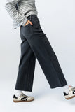 Colette Wide Leg Jeans in Faded Black