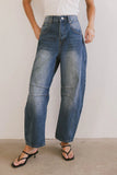 Lisette Barrel Jean in Dark Wash FINAL SALE