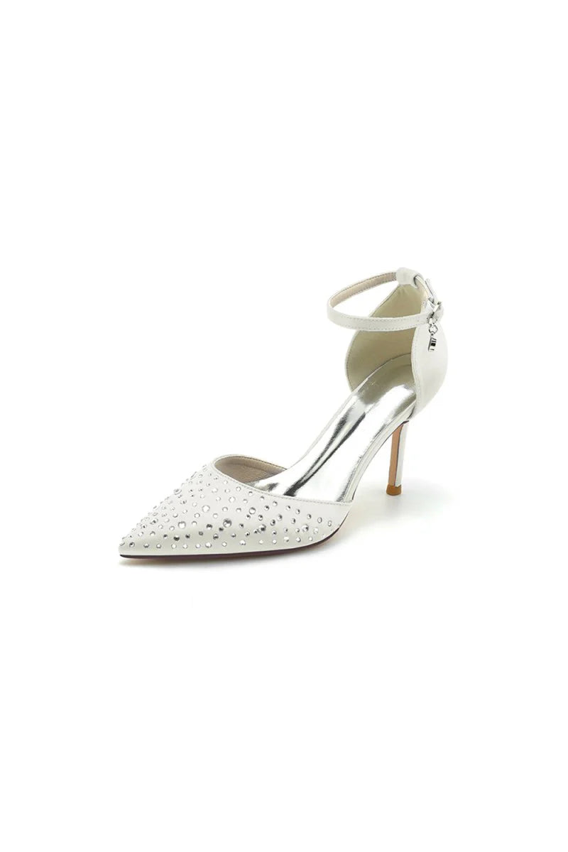 Pointed Toe High Heels with Ankle Strap