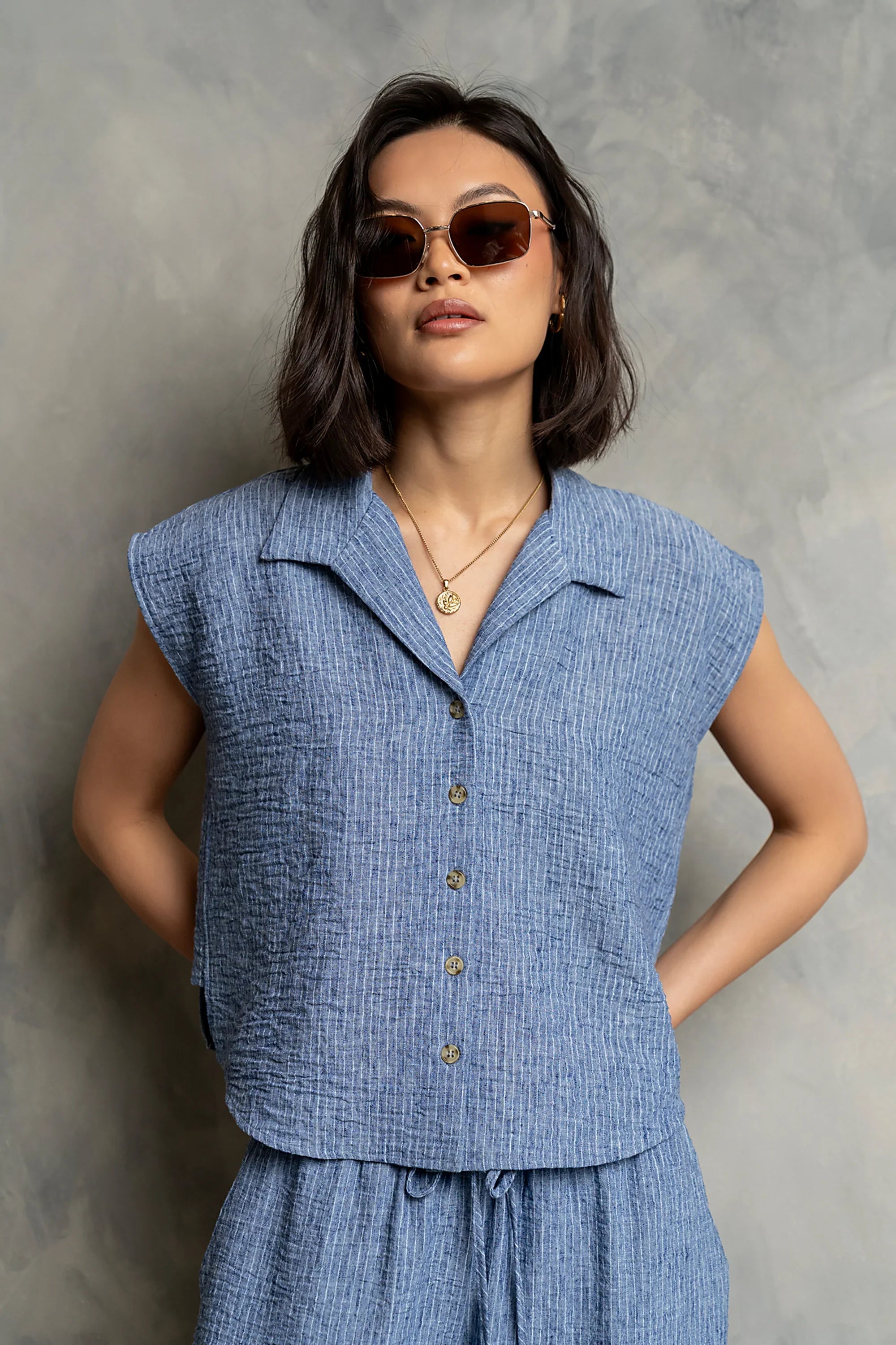 Sammie Striped Button Up