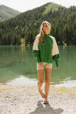 Drew Colorblock Sweatshirt in Green FINAL SALE