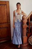 Rain Striped Maxi Skirt in Blue FINAL SALE