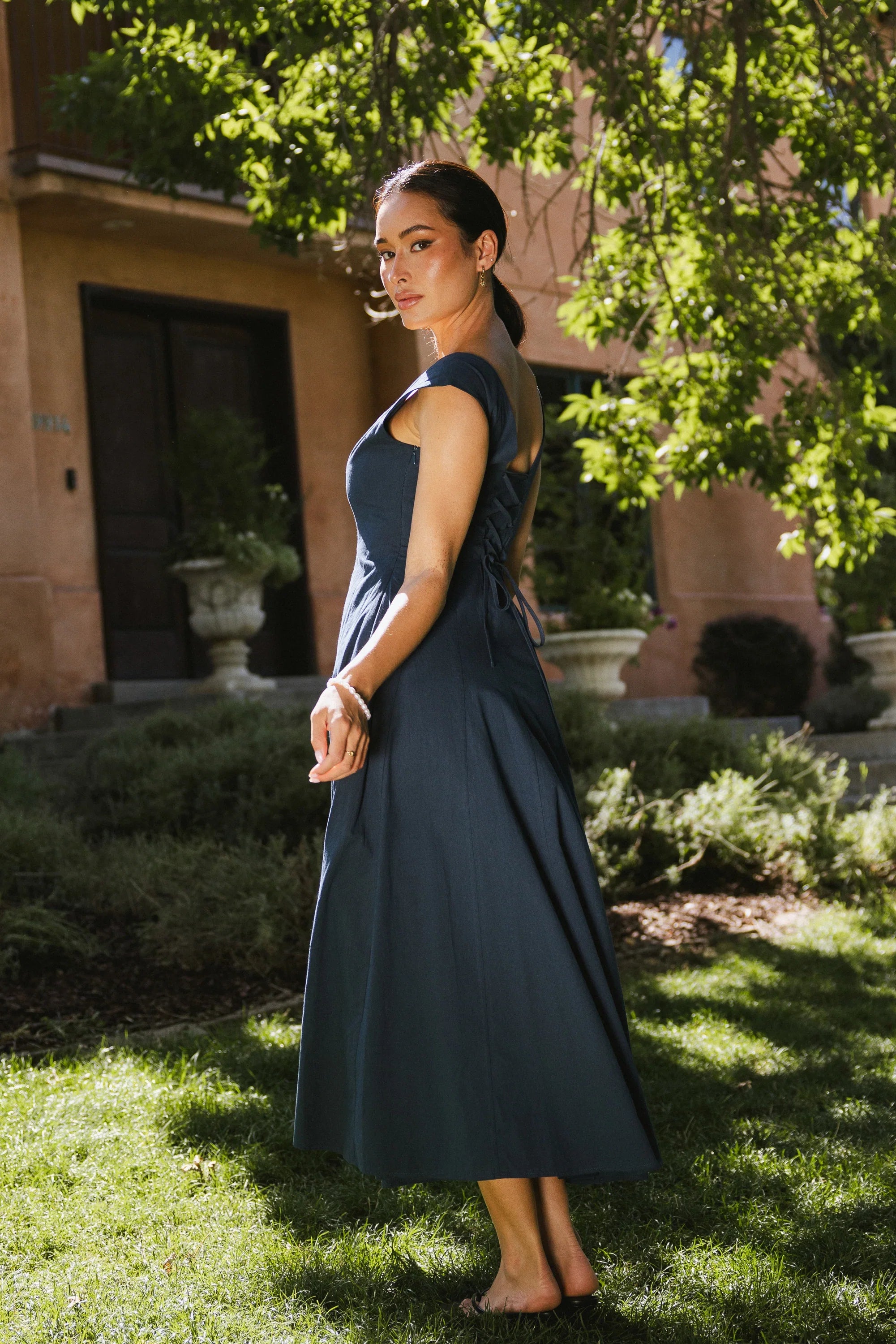 Colin Midi Dress in Navy FINAL SALE