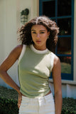 Lilah Reverse Seam Tank in Green