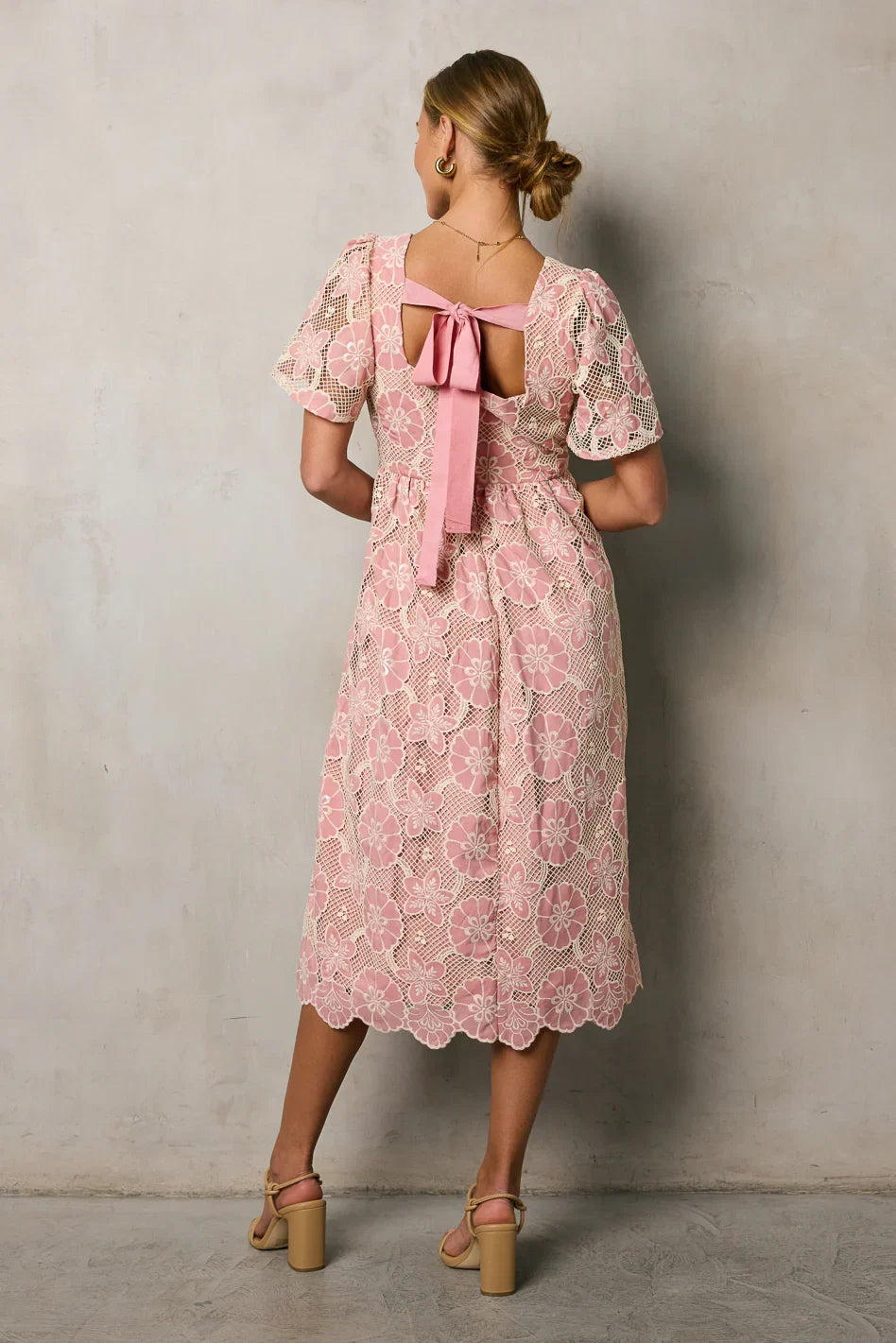 Mica Embroidered Midi Dress FINAL SALE