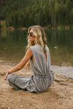 Weekend Warrior Jumpsuit in Grey FINAL SALE