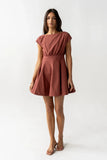 Kinzey Mini Dress in Marsala