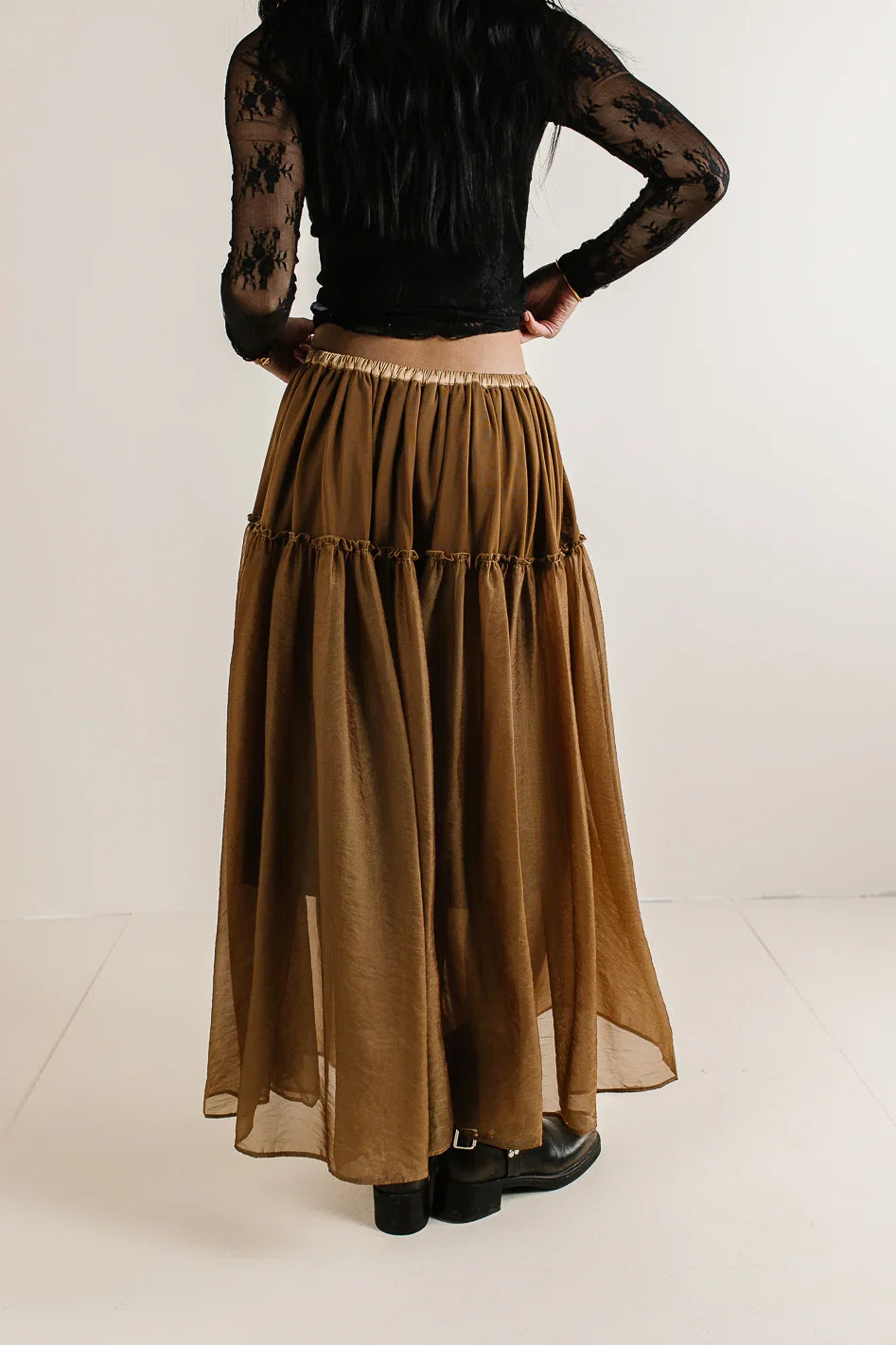 Terrin Tulle Skirt in Olive FINAL SALE