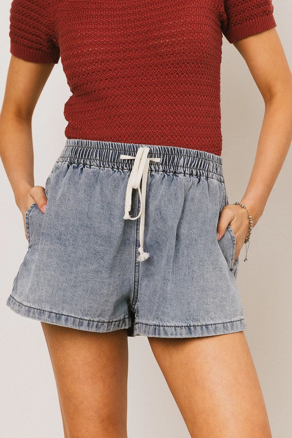 Raven Shorts in Medium Wash FINAL SALE