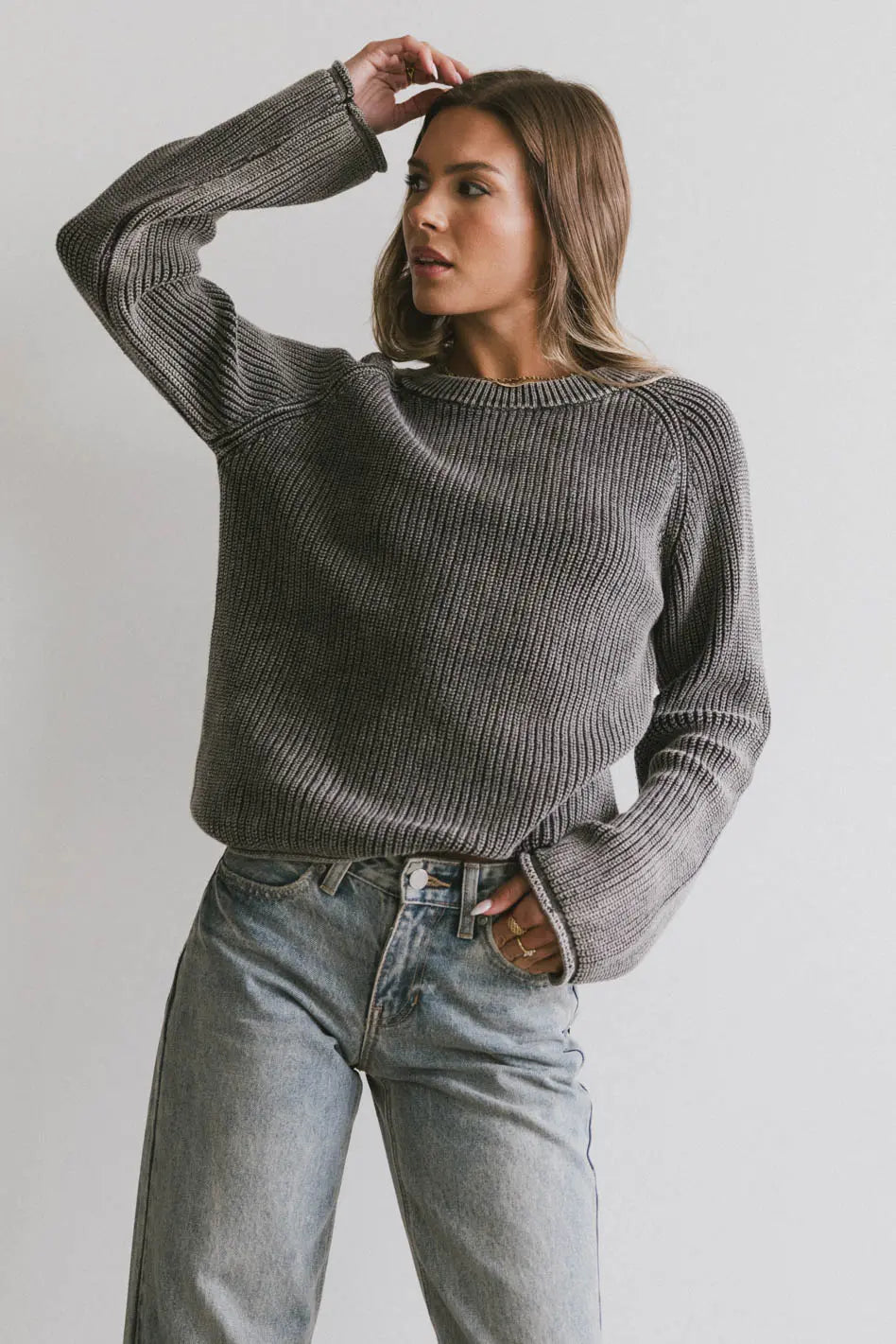 Aveline Knit Sweater in Black FINAL SALE