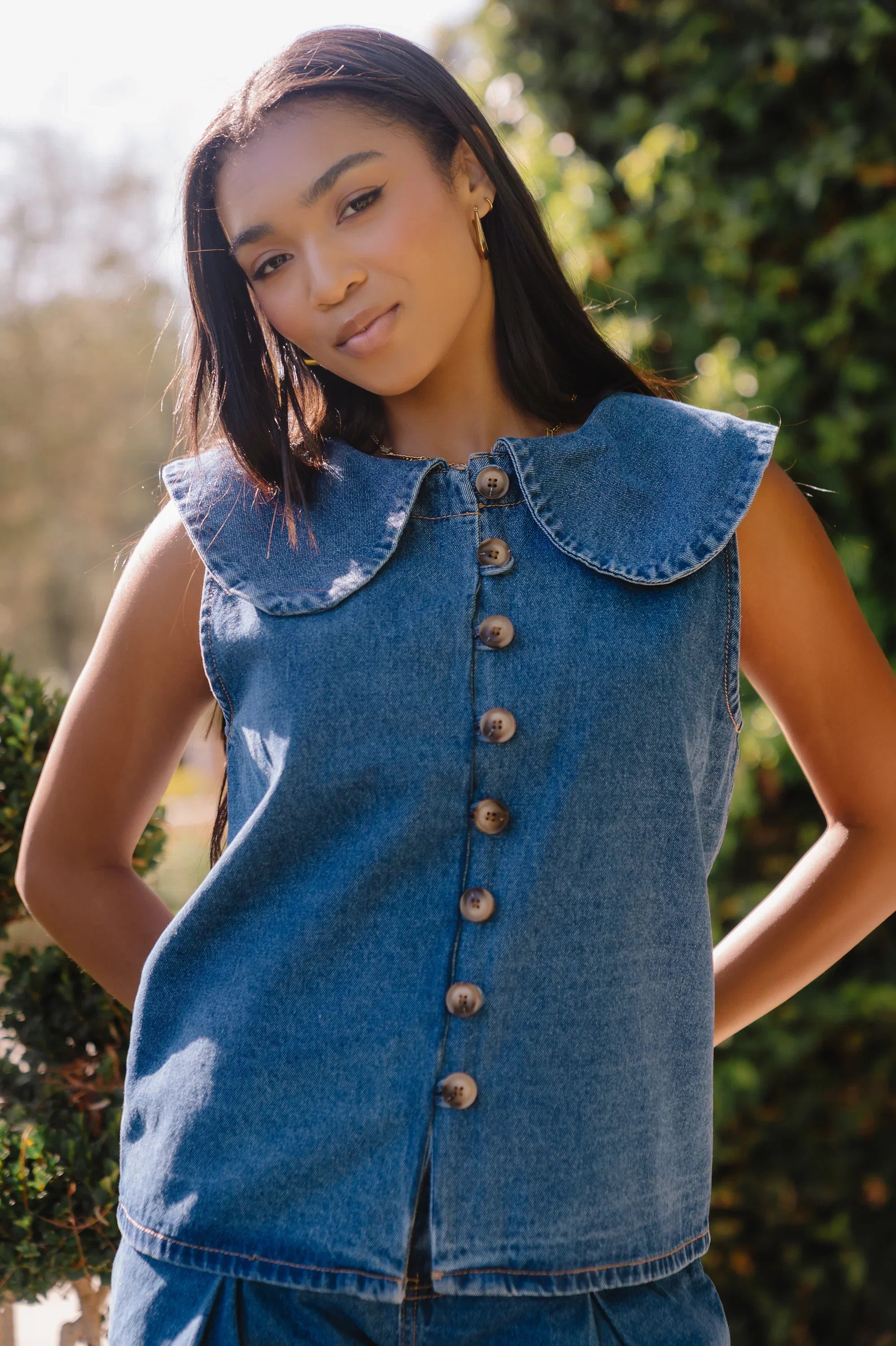 Paula Button Up Top