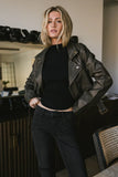 Vintage Washed Moto Jacket FINAL SALE