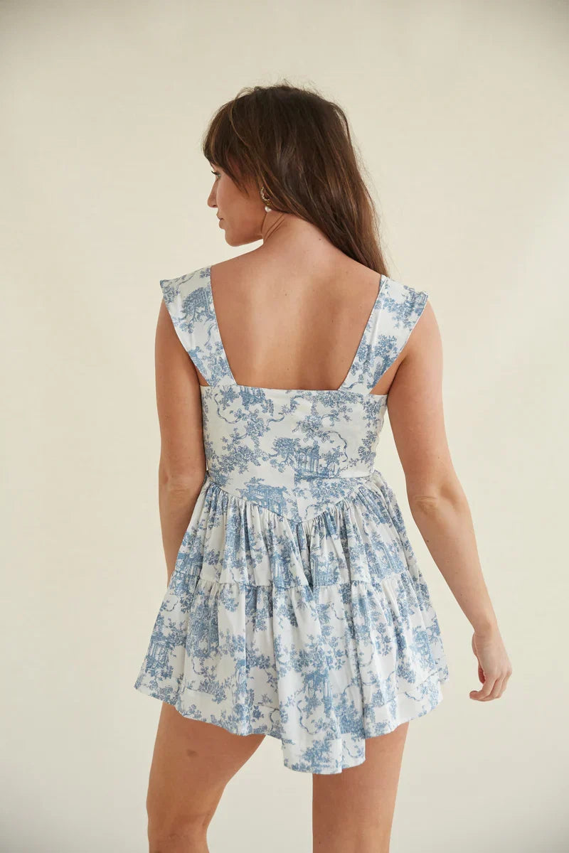 Kaylyn Bustier Button Romper