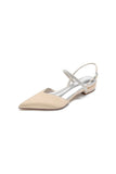 Diamond Pointed Toe Buckle Kitten Heels