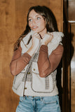 Liv Sherpa Vest in Taupe FINAL SALE