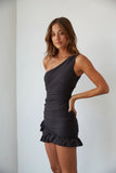 New York One Shoulder Bodycon Mini Dress