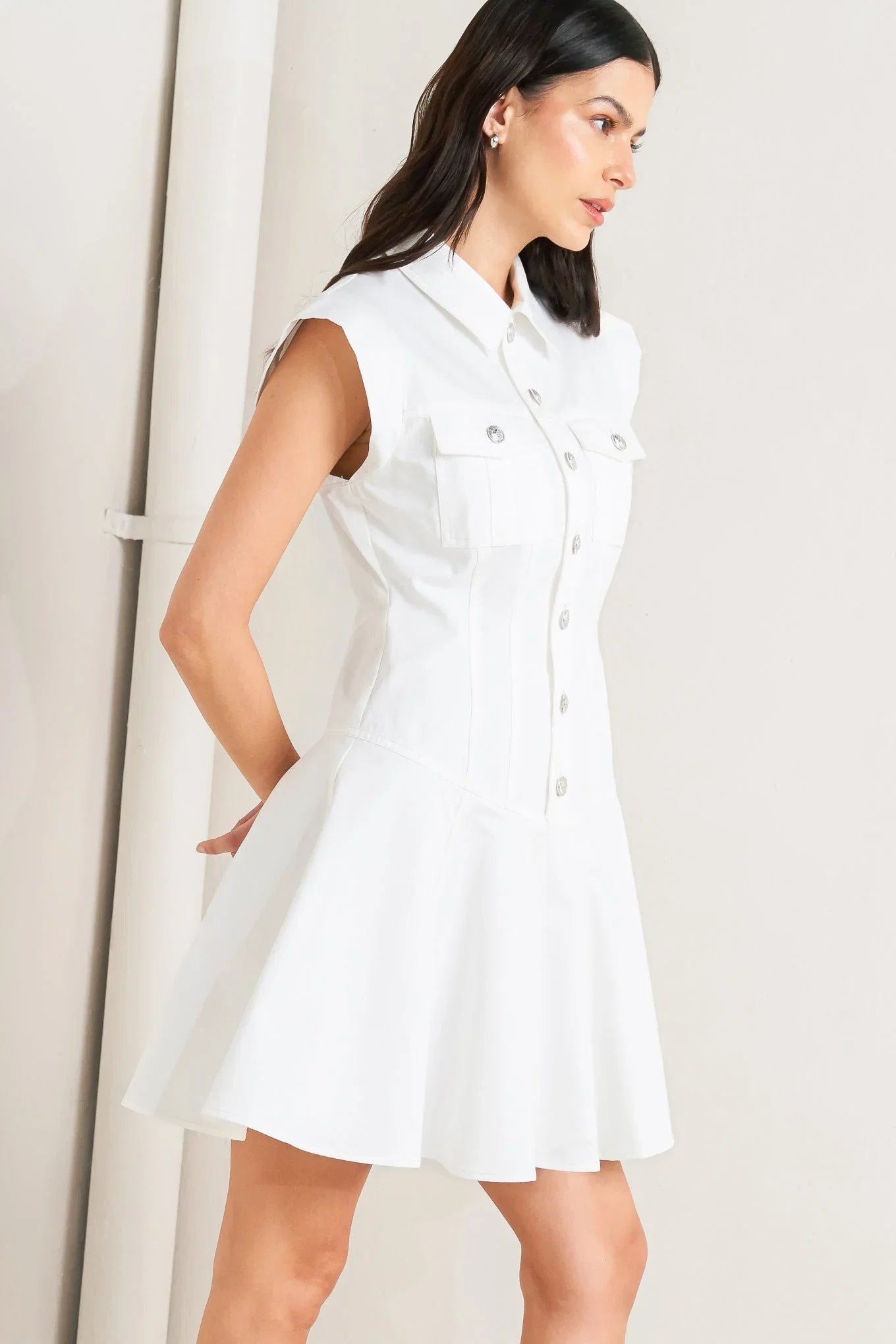 CONFIDENTLY YOURS WHITE MINI DRESS