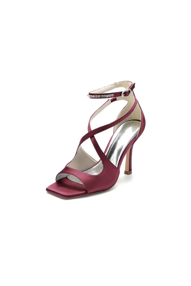 Open Toe Wedding Shoes with Straps