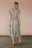 Willa Ruffle Dress in Sage FINAL SALE