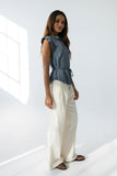 Pablo Button Up in Slate Blue