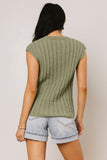Warren Ribbed Tank in Olive FINAL SALE
