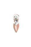 Nude Pink High Heels with Silver Trim