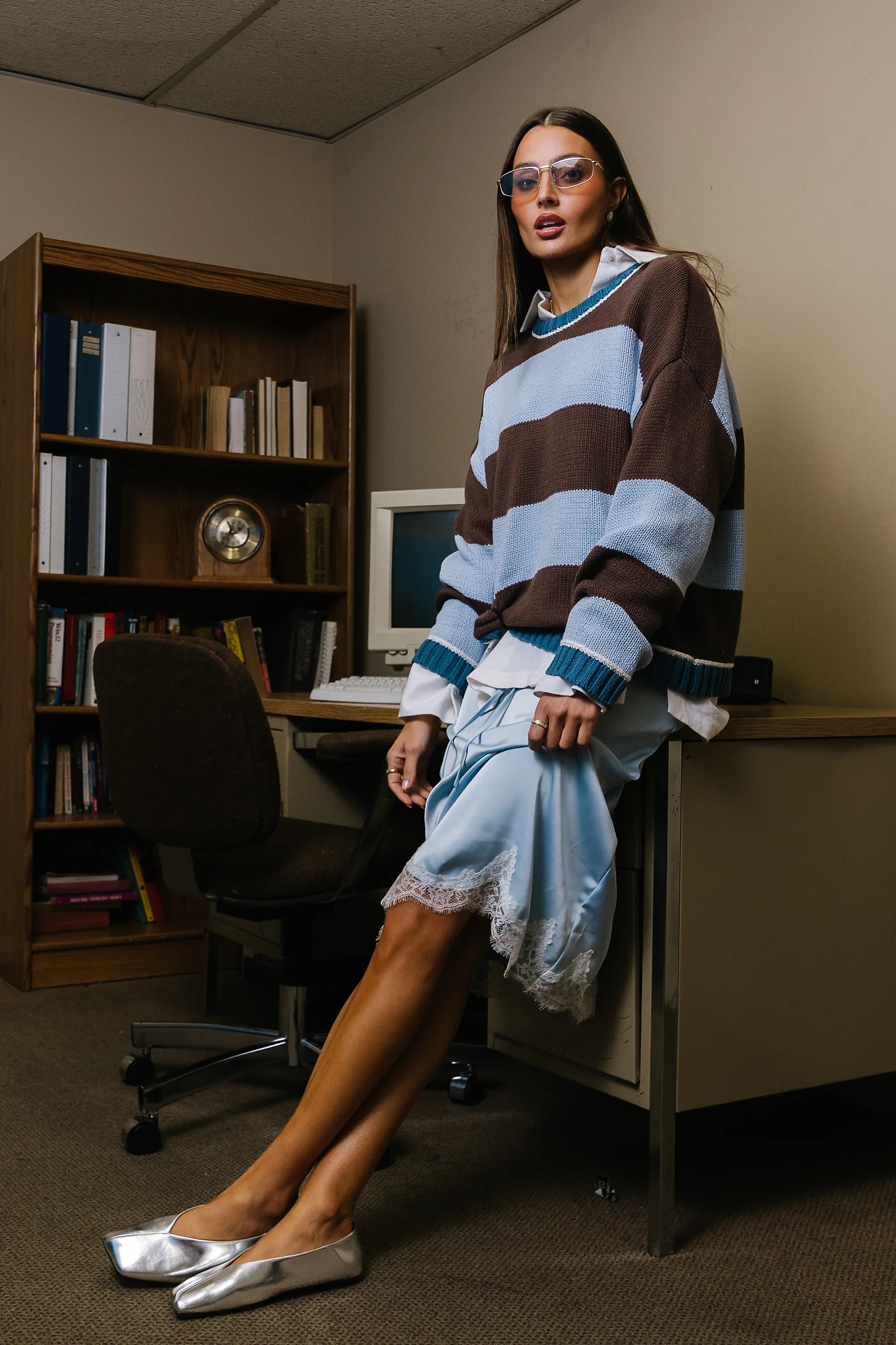 Jaysha Striped Knit Sweater