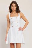 COASTAL CHIC WHITE MINI DRESS