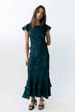 Mateo Floral Maxi Dress in Teal