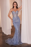 Valkyrie Gown Strapless Crystal Fitted Gown