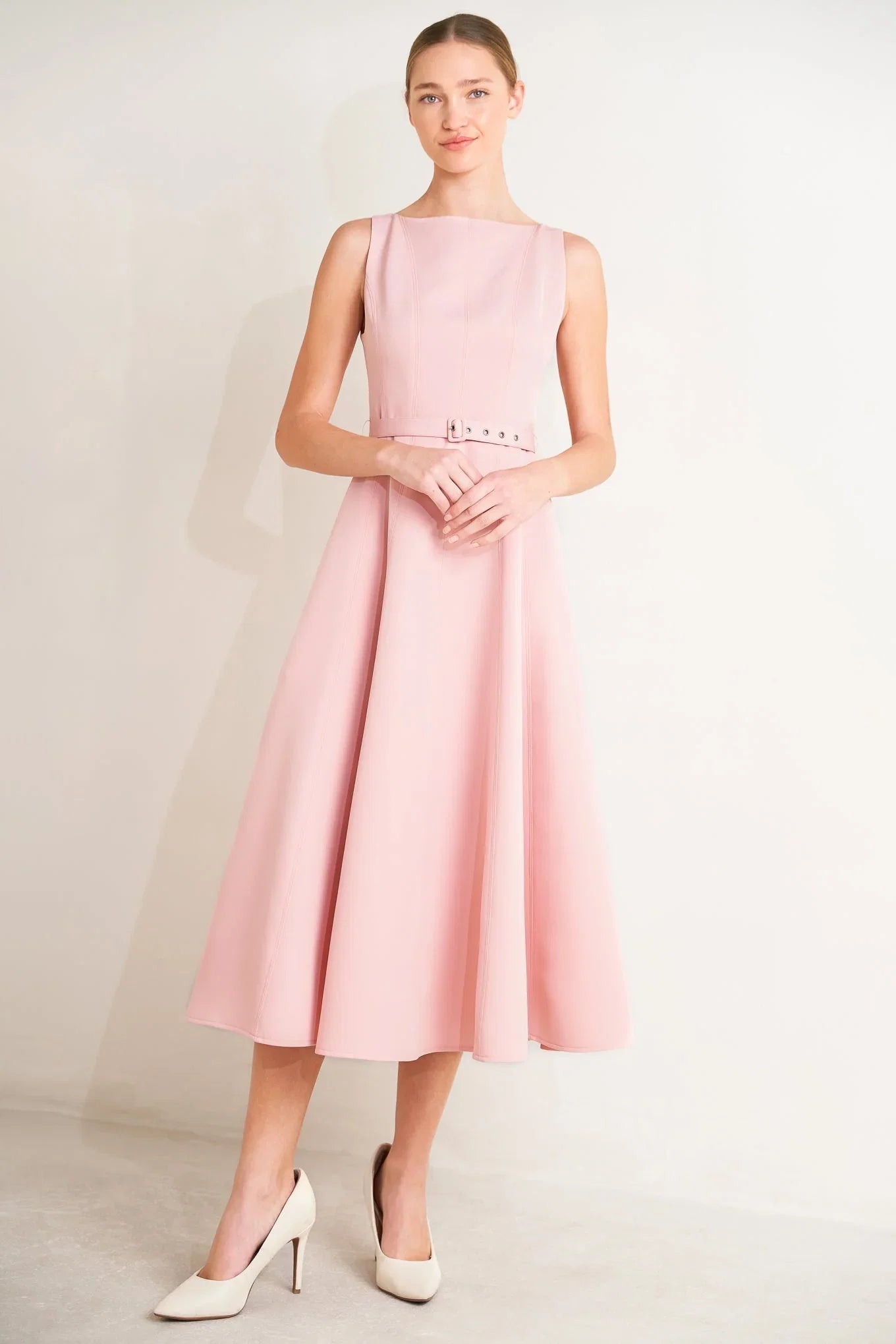 LIVING THE DREAM PINK MIDI DRESS
